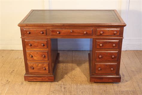 Sold19c Small Mahogany Pedestal Desk Antique Desks