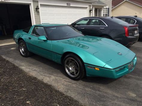 Very Clean 1990 Corvette Coupe 59000 Miles Rare Turquoise