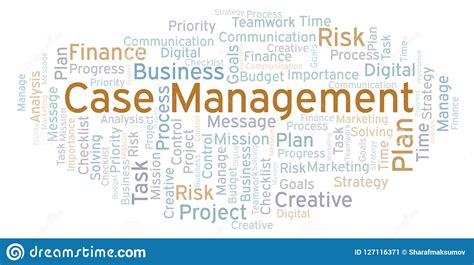 Case Management Word Cloud Made With Text Only Stock Illustration