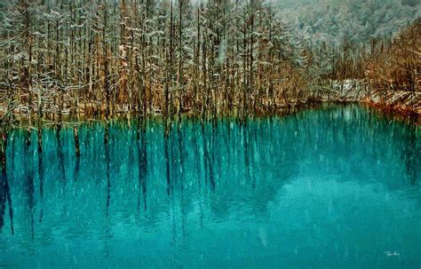 The Blue Pond On Biel River Digital Art By Russ Harris Fine Art America