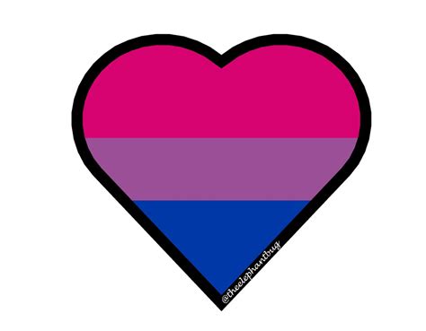 Lgbtq Heart Bisexual Stickers Waterproof Pride Bisexual Etsy