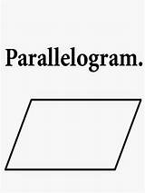 Printable Parallelogram Coloring Words Geometry Parallel Shape Rhombus Drawing Shapes Sides Drawings Opposite Pairs Pros Both Each sketch template
