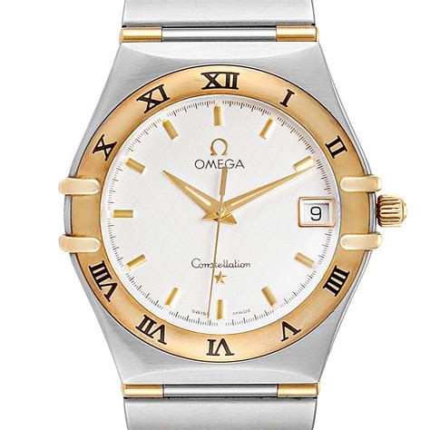 Omega Constellation Steel 18k Yellow Gold Mens Watch 13123000 Card