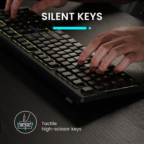 Periboard 329 Wired Backlit Keyboard Scissor Keys Large Print Letters