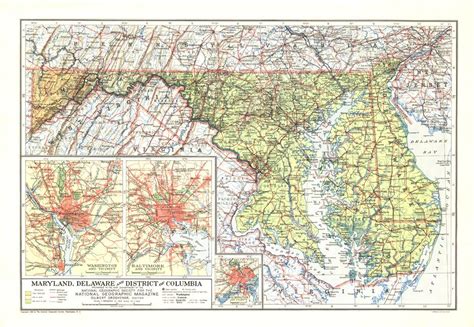 Maryland Delaware And Dc Map National Geographic Maps