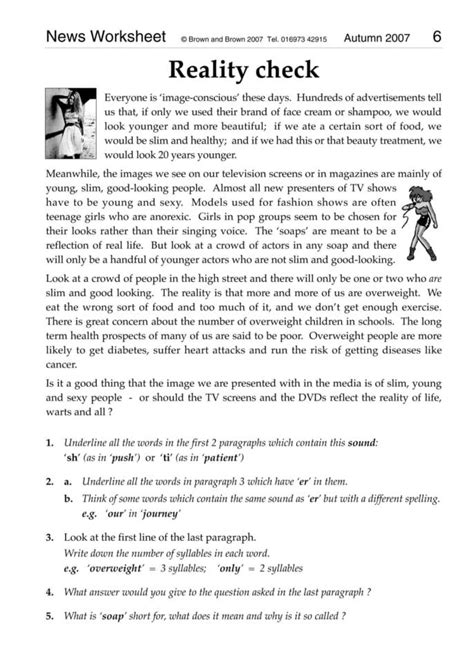 high school reading comprehension worksheets  answer key db excelcom