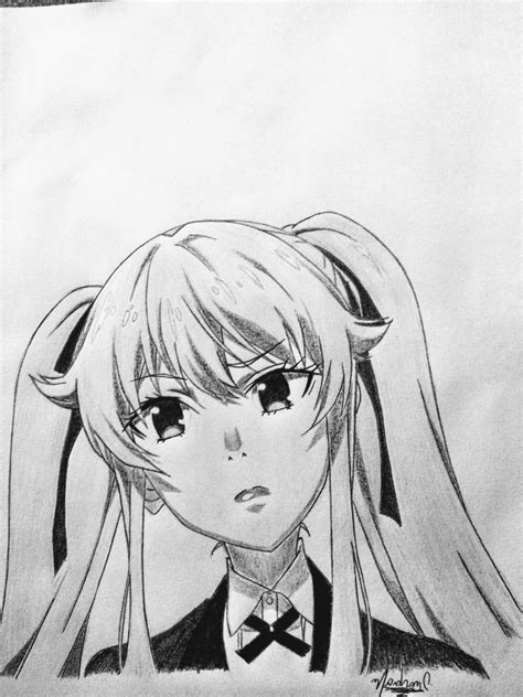 Mary Saotome From Kakegurui Anime Sketch Anime Drawings Art