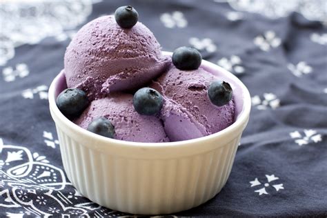Simple Creamy Blueberry Ice Cream Bakersheart