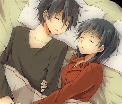 Anime Picture Search Engine 1girl Bad Id Black Hair Brother And Sister Closed Eyes Cousins
