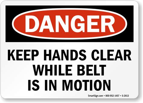 Keep Hands Clear Signs Bilingual Keep Hands Clear Signs