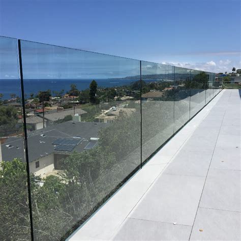 Recessed Mounted Aluminum U Channel Glass Balcony Railing China U Channel Glass Railing And