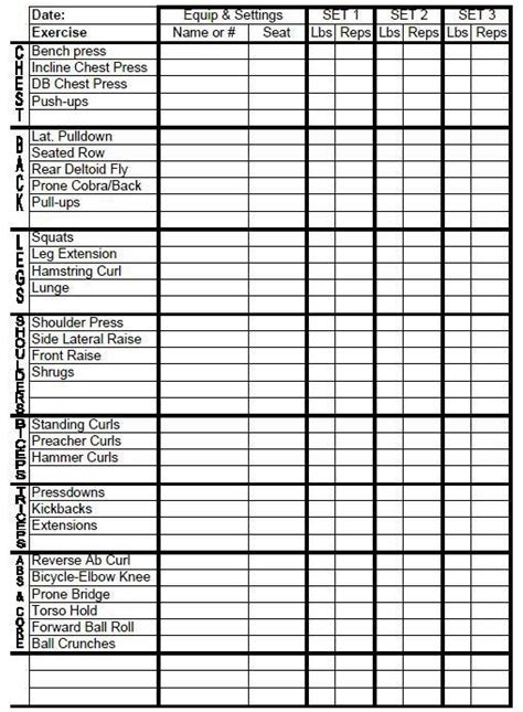Blank Workout Log Sheet Search Results Calendar 2015