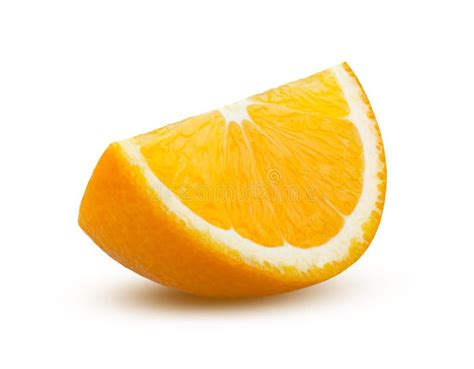 Orange Slice On White Background Sliced Orange Isolated Full Depth Of