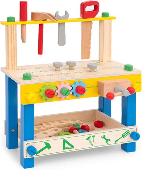 Buy Robud Kids Tool Bench Small Wooden Kids Workbench Toy Tool Bench