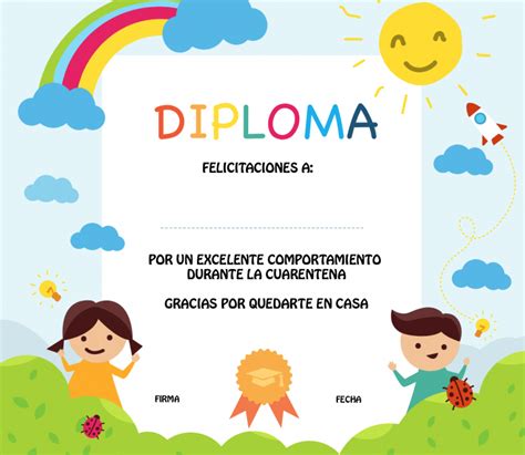 Diplomas Para Niños Para Editar En Word Descargar Hábitos De Niños Ef7
