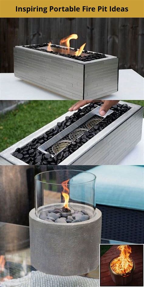 Some are constructed from many. Portable stone fire pit design ideas and outdoor fire pit seating ideas diy. | Tabletop fire ...