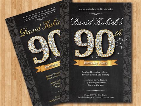 Download Now Free Printable 90th Birthday Invitations 80th Birthday