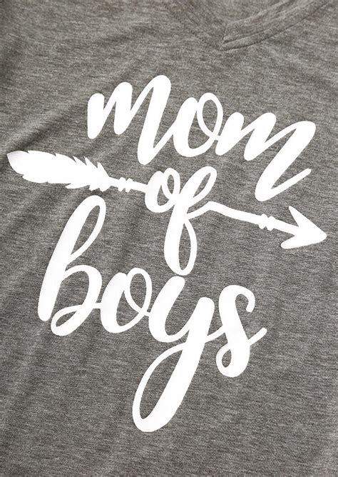 Mom Of Boys T Shirt Bellelily
