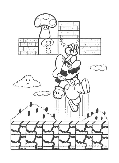 Listed below are 20 super mario. From a Super Mario Bros. coloring book. | Mario coloring ...