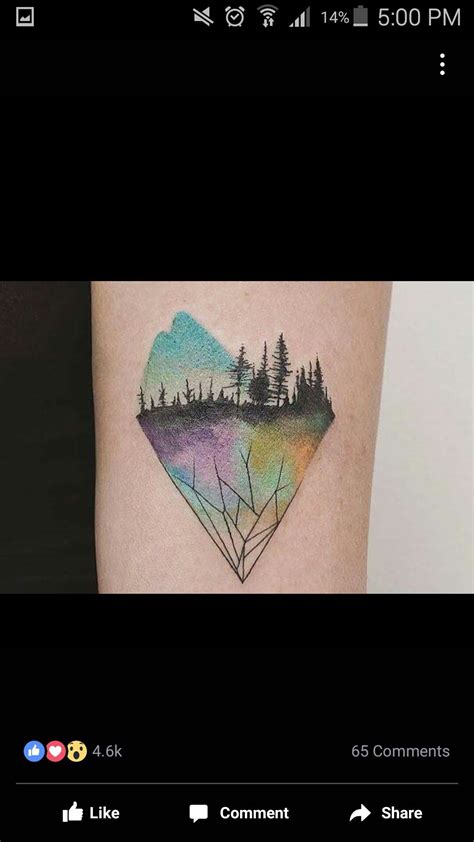 Geometric Forest Tattoo Forest Tattoos Triangle Tattoo Tattoos