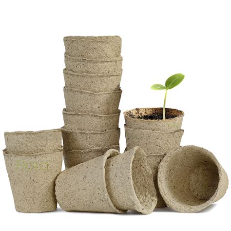 Floro Seed Starter Peat Pots Kit 4x4 Inches Biodegradable Seedling