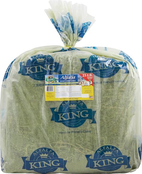 Alfalfa King Double Compressed Timothy Hay Small Animal Food 25 Lb Bag