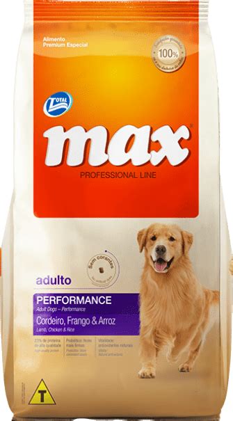 Ração Max Professional Line Cordeiro Frango E Arroz Para Cães Adultos