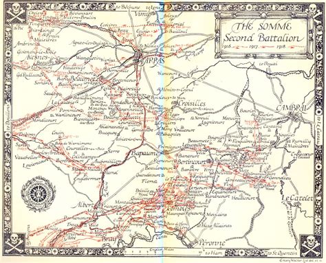 The Somme Second Battalion Lores Graphic Itinerary Of The Second