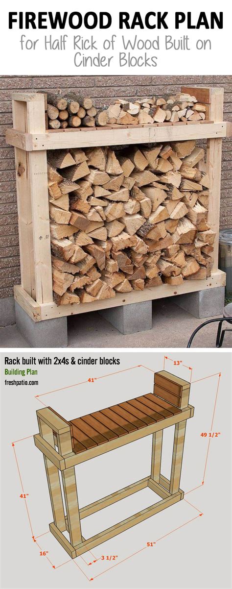 15 Easy Diy Outdoor Firewood Rack Ideas To Keep Wood Dry