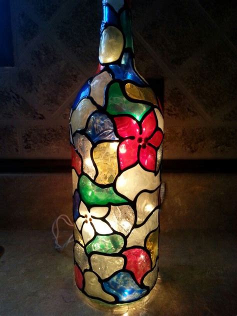 How To Paint Stained Glass Bottles Glass Designs