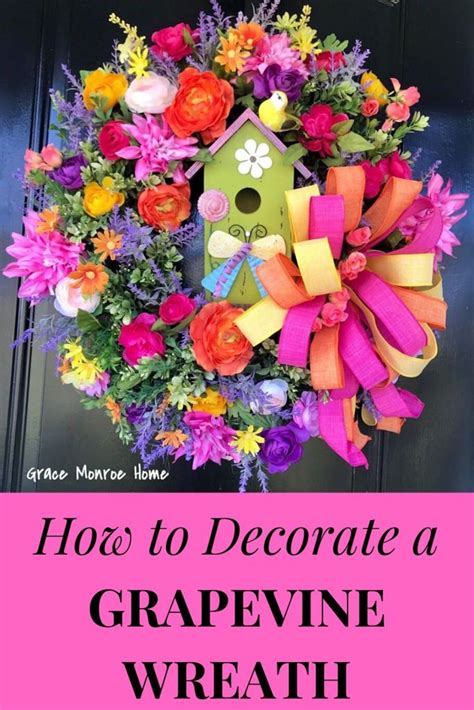 How To Decorate A Grapevine Wreath Grace Monroe Home