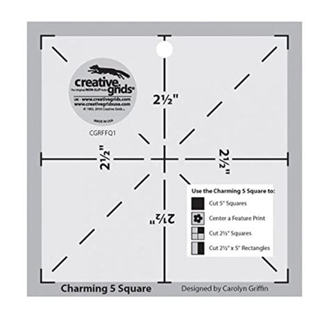 Charming 5 Inch Square Quilt Template Template 1 The Charming 5