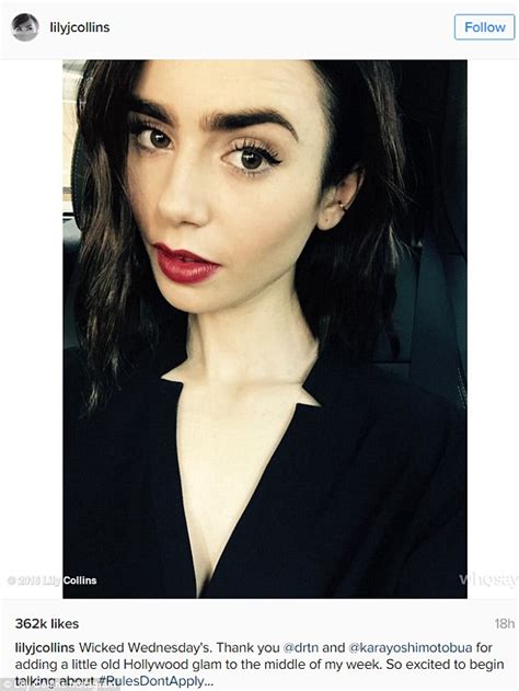 Lily Collins Wears Bold Plum Lipstick On Casual Outing In La Daily