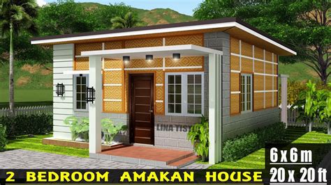 Amakan House Design 2 Bedroom 6x6 M 20x20 Ft Youtube