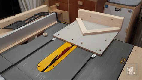 Miter Sled Table Saw Jig For 45 Degree Cuts Cornerfield Shop