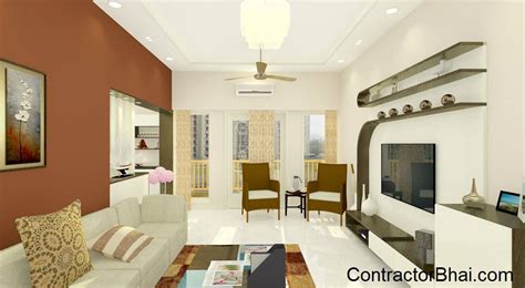 Modern Trendy Living Room Interiors Bangalore Contractorbhai