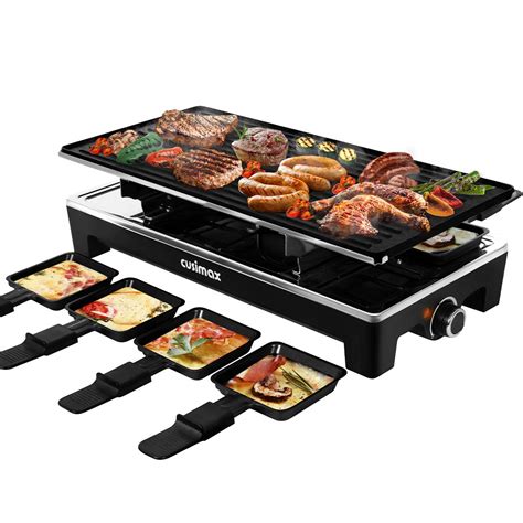 CUSIMAX Raclette Grill Electric Grill Table Portable In Korean BBQ Grill Indoor Cheese