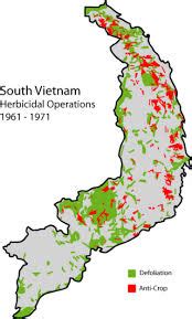 Map Of Where Agent Orange Was Sprayed In Vietnam World Map