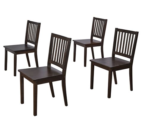 Shaker Dining Chairs Set Of 4 Espresso