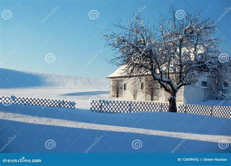 Farm In Winter Landscape Stock Photo Image Of Roof Country 12699692