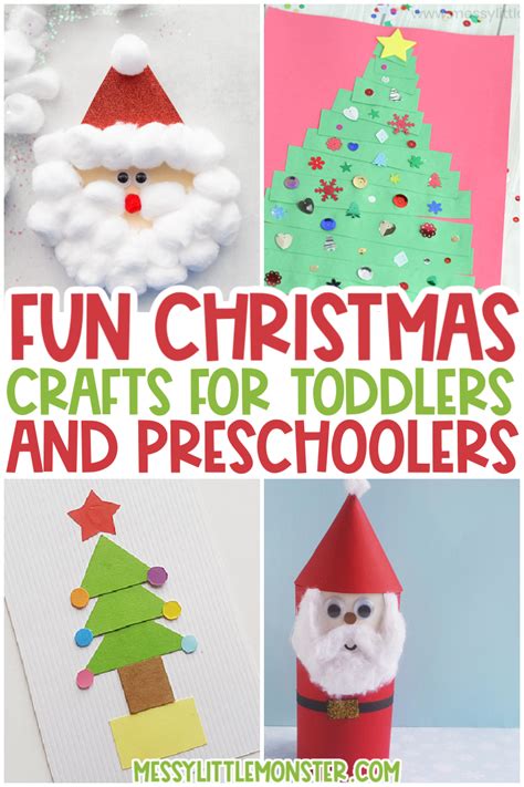 Christmas Crafts For Toddlers And Preschoolers Messy Little Monster