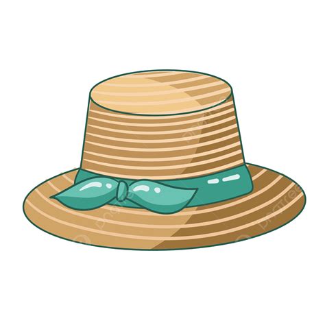 الصيف قبعة من القش قبعة الشمس ناقلات قبعة مرسومة باليد المتجه Png