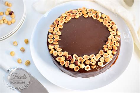 Chocolate Cake With Hazelnut Treats Homemade