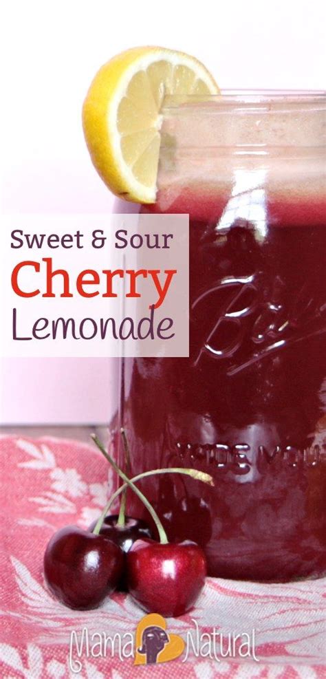 Sweet And Sour Cherry Lemonade Summer Drink Recipe