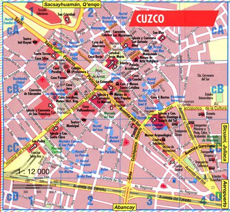 Mapa Turístico De Cusco Mapa Turístico Turístico Patrimônios Mundiais