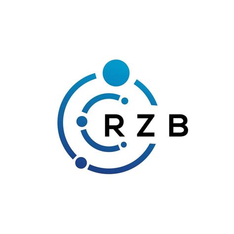 Rzb Letter Technology Logo Design On White Background Rzb Creative