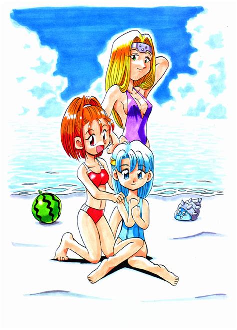 Slime Barbara Mireyu And Tania Dragon Quest And 1 More Danbooru