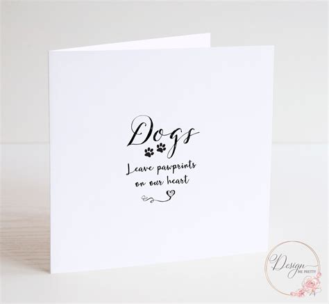 Pet Dog Sympathy Card Condolence Bereavement Sorry For Your Loss Ebay