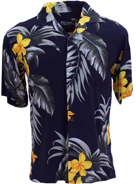 Tropical Luau Beach Floral Print Mens Hawaiian Aloha Shirt Beachwear Central