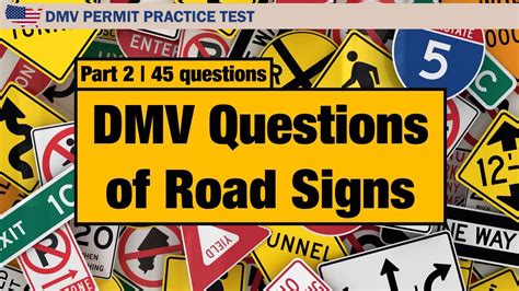 Driving License Test Dmv Questions Of Road Signs Part 2 Youtube